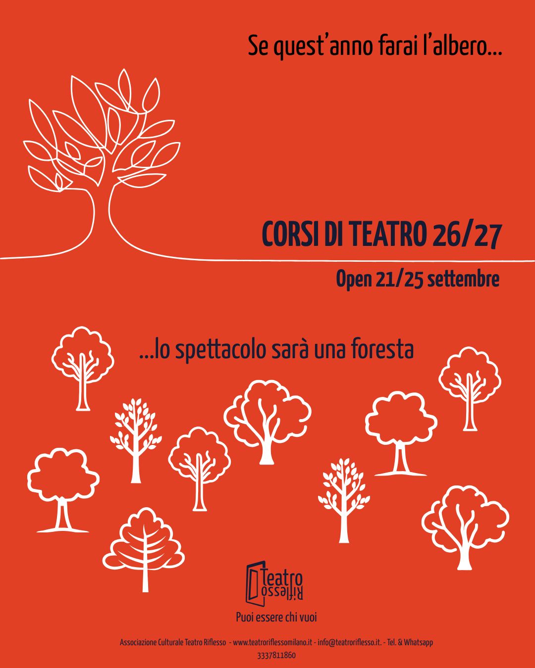 CORSI DI TEATRO 26/27 – OPEN WEEK MILANO